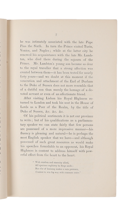 Masonic offering to His Royal Highness Prince Augustus Frederick, Duke of Sussex [...] Grand Master of the Freemasons in England