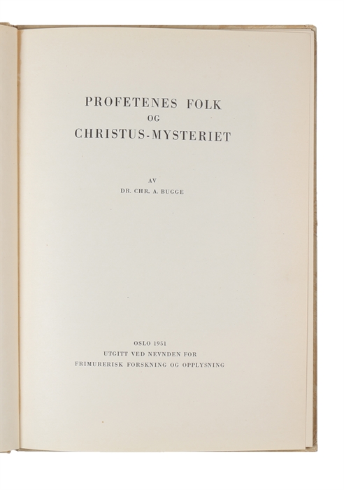 Profetenes folk og christus-mysteriet.
