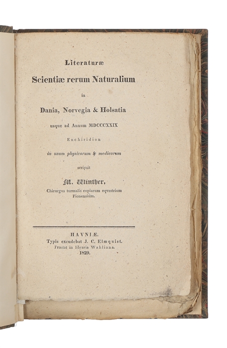 Literaturae scientiae rerum naturalium in Dania, Norvegia & Holsatia.