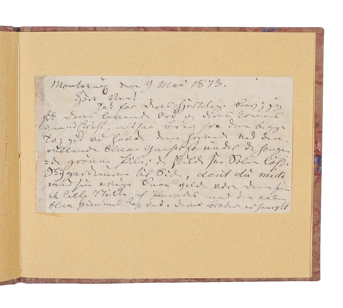 Autographed letter, signed "H. C. Andersen", for Frederik Bøgh. 