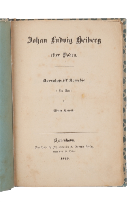Johan Ludvig Heiberg efter Døden.
