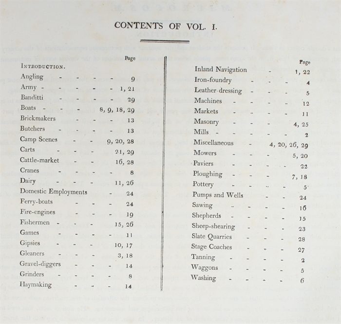 Microcosm; or a Picturesque Delineation of the Arts, Agriculture, Manufactures, &c of Great Britain, in a Series of above a Thosand Groups og Figures for the Embellishment of Landscape: Comprising the most interesting Subjects i Rural and Domestic Sce...