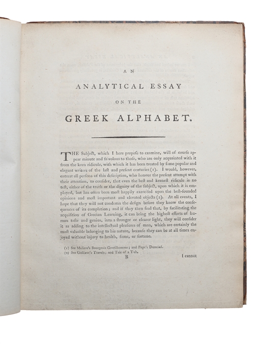 An Analytical Essay on the Greek Alphabet.